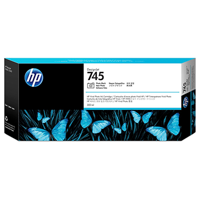 HP Cartucho de tinta DesignJet 745 negro fotográfico de 300 ml