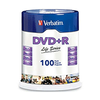 Verbatim DVD+R Life 4,7 GB 100 pieza(s)