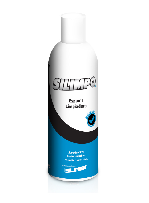 Silimex  Espuma limpiadora para todo tipo de superficies plásticas y metálicas de sistemas de vídeo, audio, telefonía y equipo de computo, contiene protectores de rayos UV, 454 ml