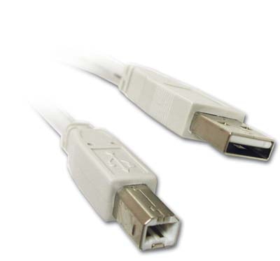 Vorago CAB-100 cable USB 2 m USB 2.0 USB A USB B Gris