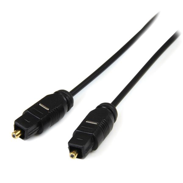 StarTech.com 10 ft Thin Toslink Digital Audio Cable cable de audio 3,05 m Negro