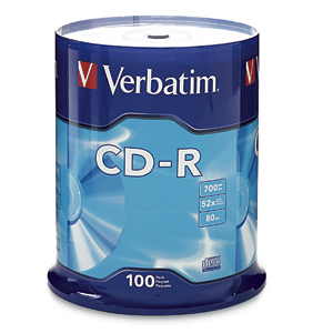 Verbatim Standard 120mm CD-R Media 700 MB 100 pieza(s)
