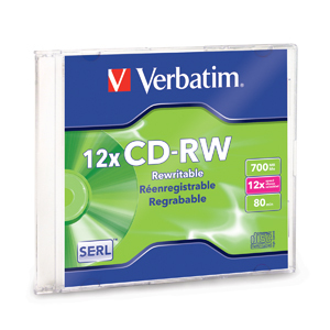 Verbatim 12 x CD-RW 700 MB 1 pieza(s)