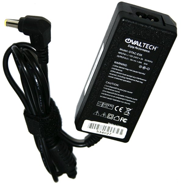 Ovaltech OTAC-E56 adaptador e inversor de corriente Interior 30 W Negro