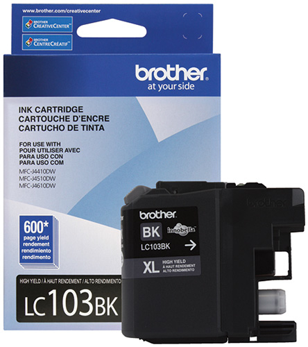 Brother LC103BK cartucho de tinta 1 pieza(s) Original Alto rendimiento (XL) Foto negro