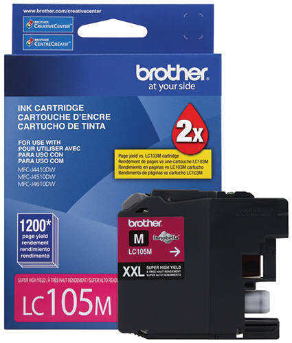 Brother LC105M cartucho de tinta 1 pieza(s) Original Alto rendimiento (XL) Magenta