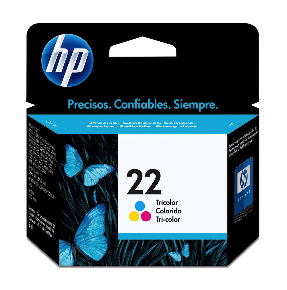 HP Cartucho original de tinta tricolor 22