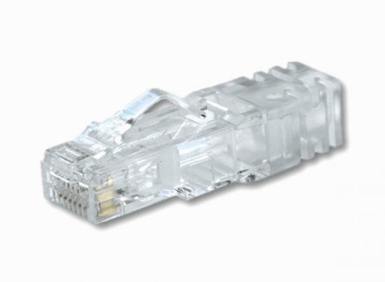 Panduit  Plug RJ45 Cat6, Para Cable UTP de Calibre 23-24 AWG, Chapado en Oro de 50 micras, Paquete de 100 piezas