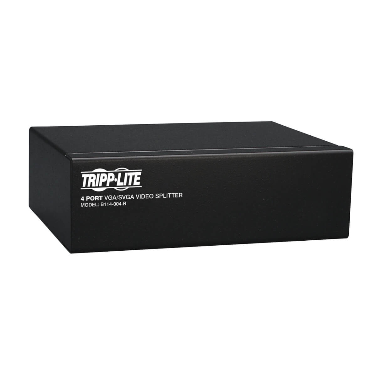 Tripp Lite B114-004-R Divisor de Video de 4 Puertos VGA / SVGA con Reforzador de Señal, video de alta resolución, 350 MHz, (HD15 M/4xH)