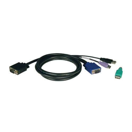Tripp Lite P780-006 Juego de Cables Combinados USB/PS2 para KVMs NetController serie B040 y B042, 1.83 m [6 pies]