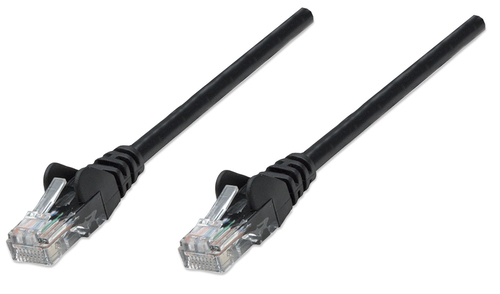 Intellinet 0.45m Cat5e cable de red Negro 0,5 m U/UTP (UTP)