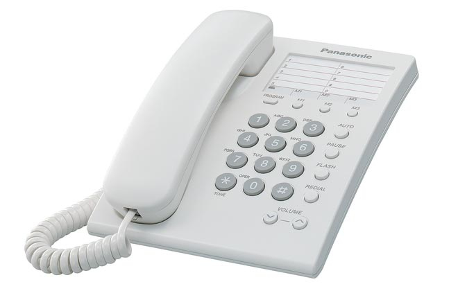 Panasonic KX-TS550MEW teléfono Teléfono analógico Identificador de llamadas Blanco
