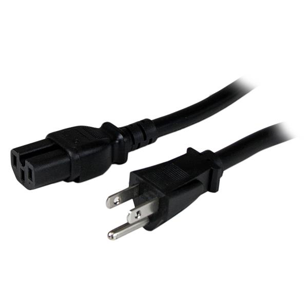 StarTech.com PXT515C154 cable de transmisión Negro 1,2 m NEMA 5-15P C15 acoplador