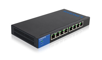 Linksys LGS108P switch Gigabit Ethernet (10/100/1000) Energía sobre Ethernet (PoE) Negro