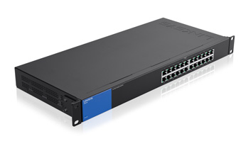 Linksys LGS124 switch Gigabit Ethernet (10/100/1000) 1U Negro