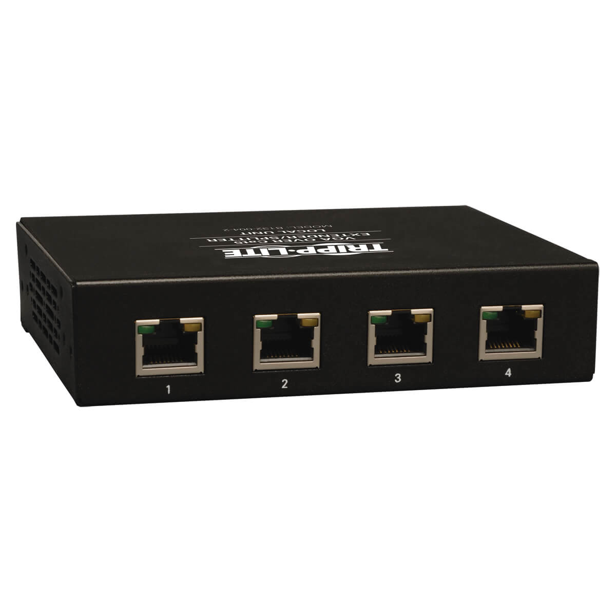 Tripp Lite B132-004-2 Divisor Extensor VGA de 4 puertos sobre Cat5 y Cat6, Transmisor Estilo Caja para Video, Hasta 304.8 m [1000 pies], TAA