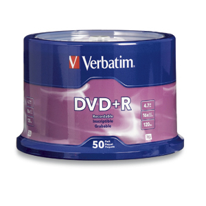Verbatim Torre de Discos Vírgenes DVD+R, 4,7 GB, Paquete de 50 Piezas