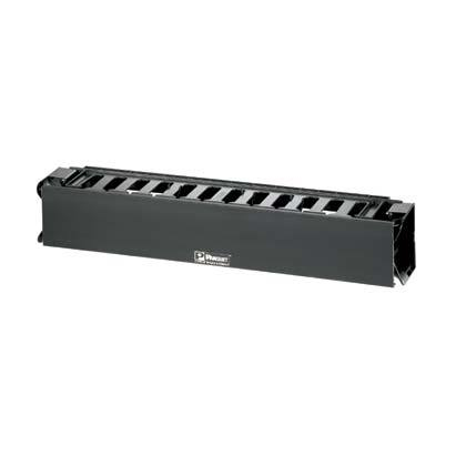 Panduit  Organizador de Cables Horizontal PatchLink, Sencillo (Solo Frontal), Con Tapa Extendida, Para Rack de 19in, 2UR