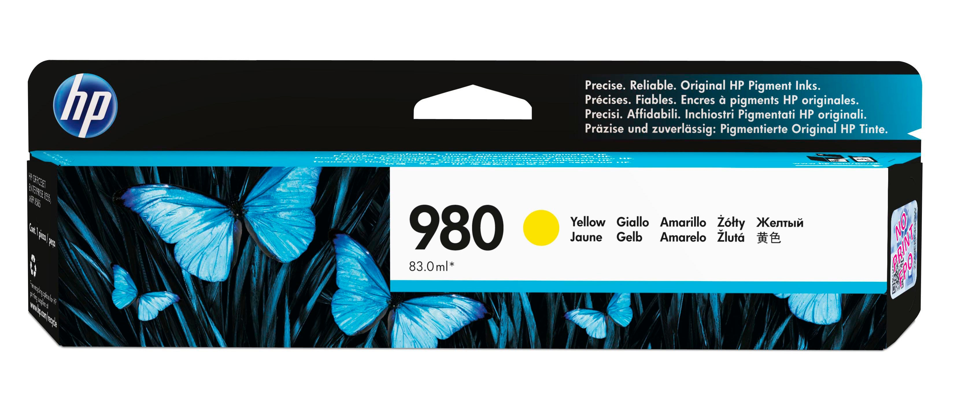 HP Cartucho de tinta original 980 amarillo