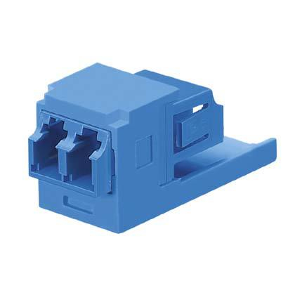 PANDUIT  Módulo Acoplador LC Duplex, para Fibra Óptica Monomodo OS1/OS2, Tipo Mini-Com, Color Azul