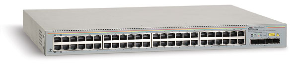 Allied Telesis  Switch Gigabit WebSmart de 48 puertos 10/100/1000 Mbps (4 x Combo) + 4 puertos gigabit SFP Combo