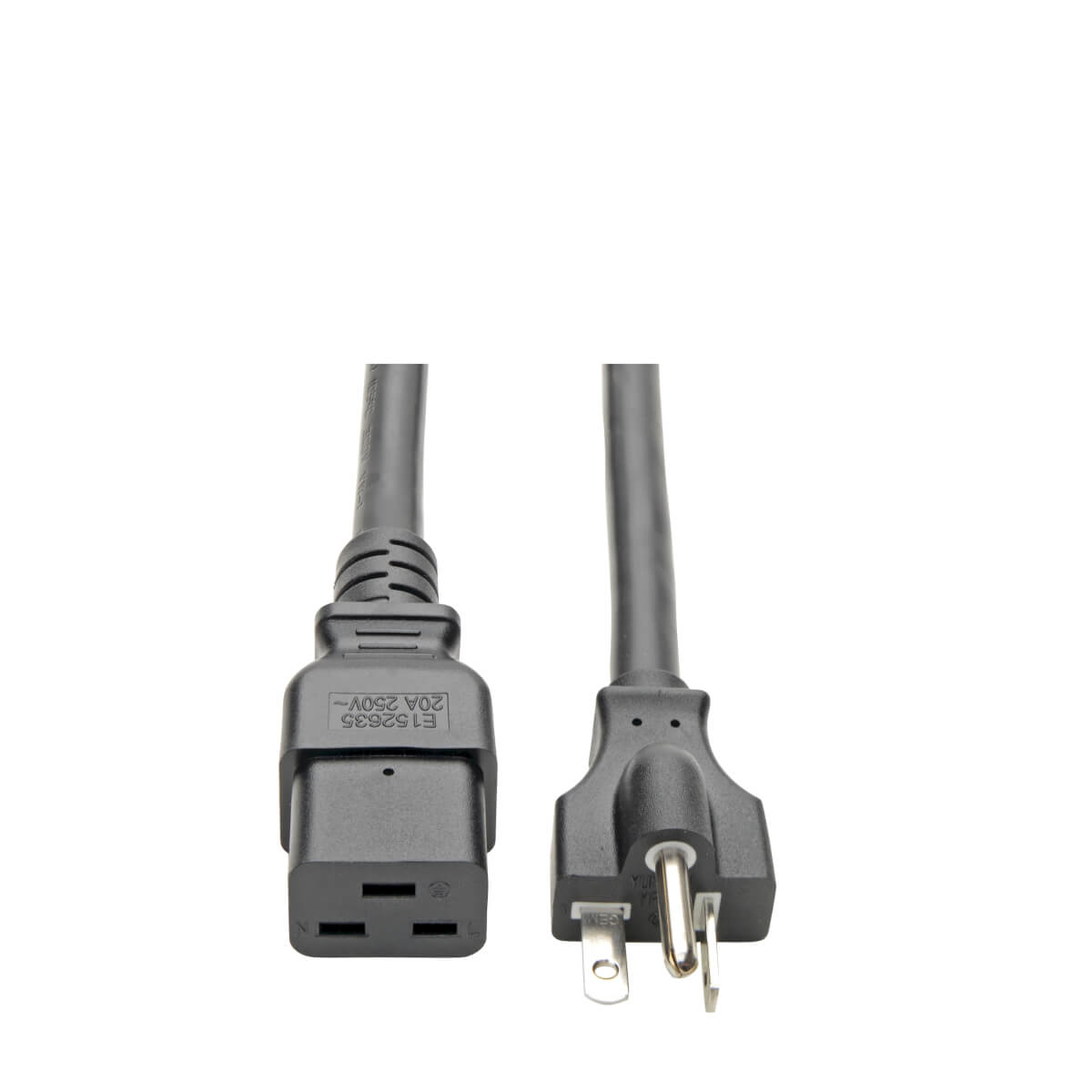 Tripp Lite P049-010 Cable de Alimentación, C19 a NEMA 5-20P - Servicio Pesado, 20A, 125V, 12 AWG, 3.05 m [10 pies], Negro