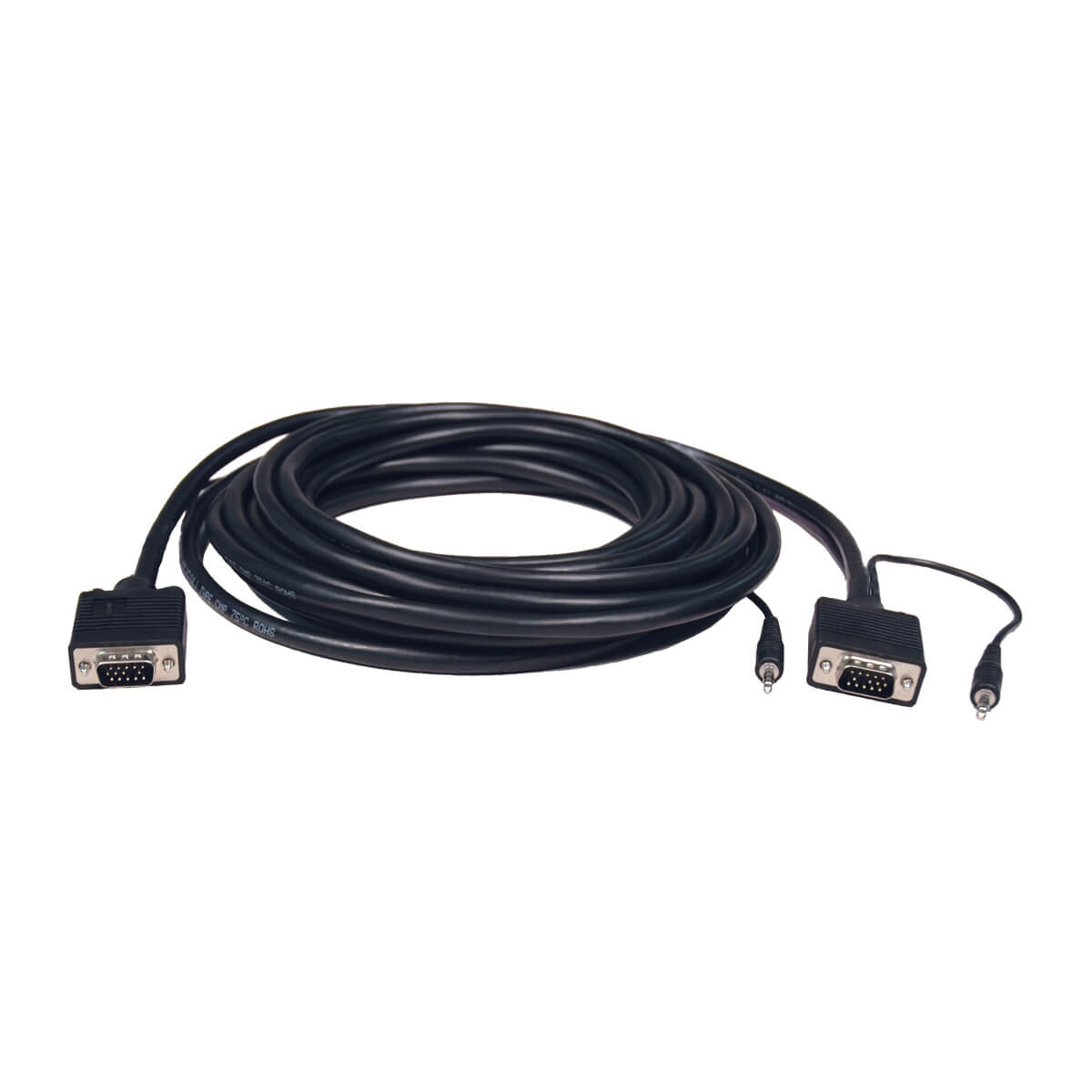 Tripp Lite P504-025 Cable Coaxial VGA de Alta Resolución RGB con audio (HD15 y 3.5 mm M/M), 7.62 m [25 pies]