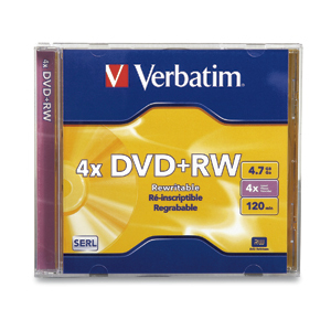Verbatim DVD+RW 4.7GB 4X Branded 1pk Jewel Case 4,7 GB 1 pieza(s)
