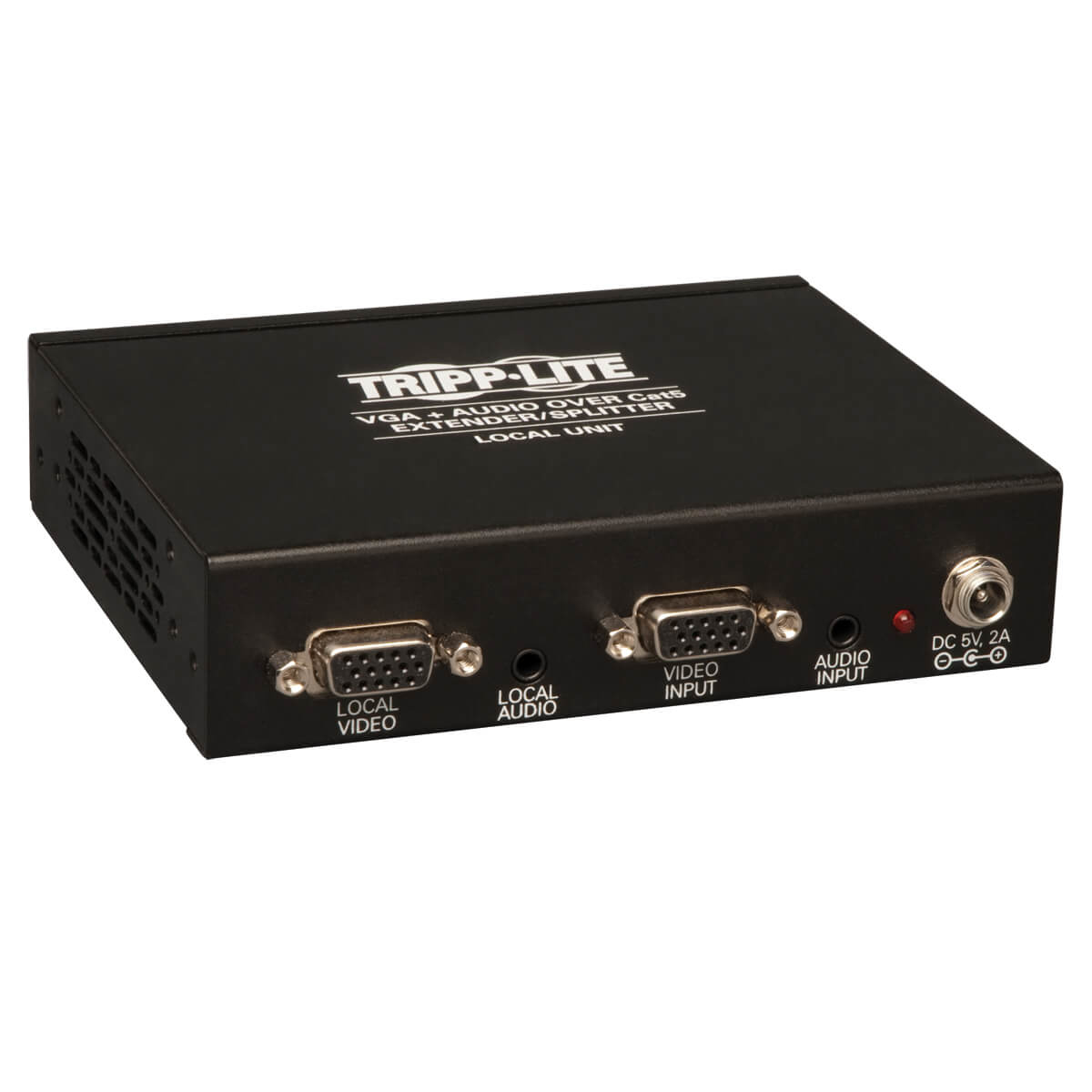 Tripp Lite B132-004A-2 Divisor Extensor VGA de 4 puertos sobre Cat5 y Cat6, Transmisor Estilo Caja para Audio y Video, Hasta 304.8 m [1000 pies], TAA