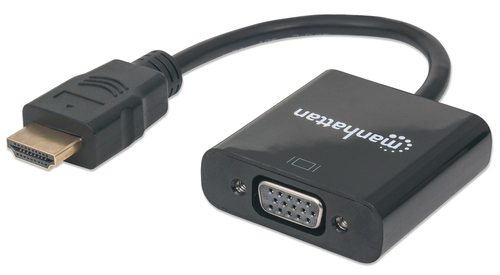 Manhattan 151467 adaptador de cable de vídeo 0,3 m HDMI tipo A (Estándar) VGA (D-Sub) Negro