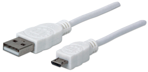 Manhattan 324069 cable USB 1,8 m USB 2.0 USB A Micro-USB B Blanco