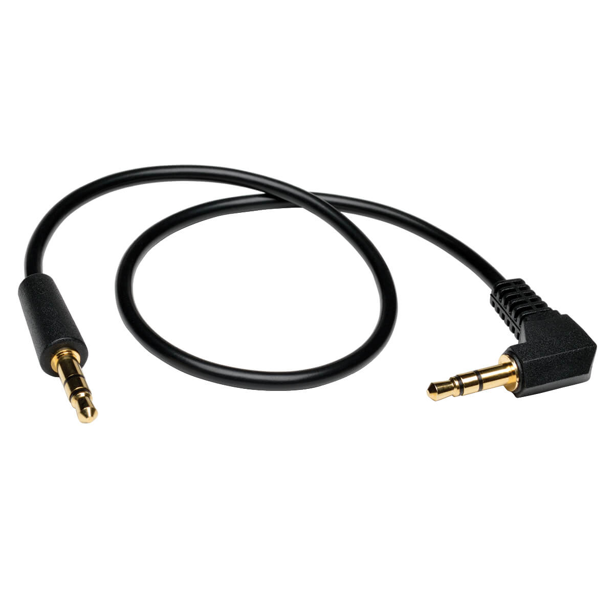 Tripp Lite P312-003-RA Cable de Audio Mini Estéreo de 3.5 mm con una clavija en Ángulo Recto (M/M), 0.91 m [3 pies]