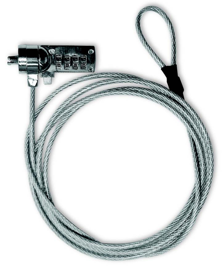 Xtech XTA-110 cable antirrobo Plata 1,8 m