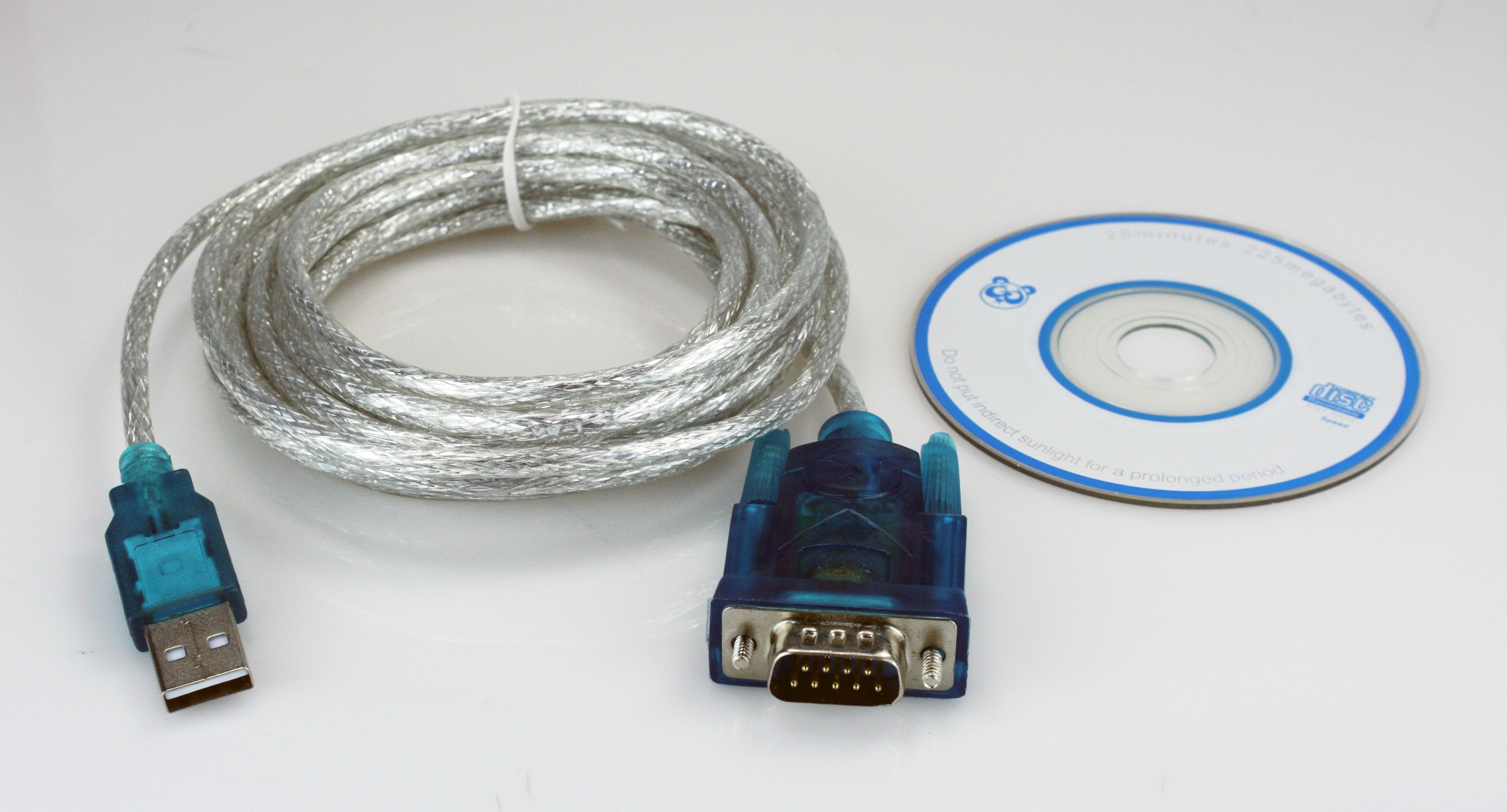 Xtech XTC-319 cable de serie Transparente 3 m USB 2.0 Serial 9-pin