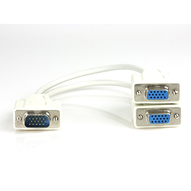 Xtech XTC-325 cable VGA 0,2 m VGA (D-Sub) 2 x VGA (D-Sub) Blanco