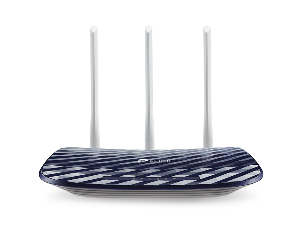 Tp-Link  Router Inalámbrico doble banda AC, 2.4 GHz y 5 GHz Hasta 733 Mbps, 3 antenas externas omnidireccional, 4 Puertos LAN 10/100 Mbps, 1 Puerto WAN 10/100 Mbps