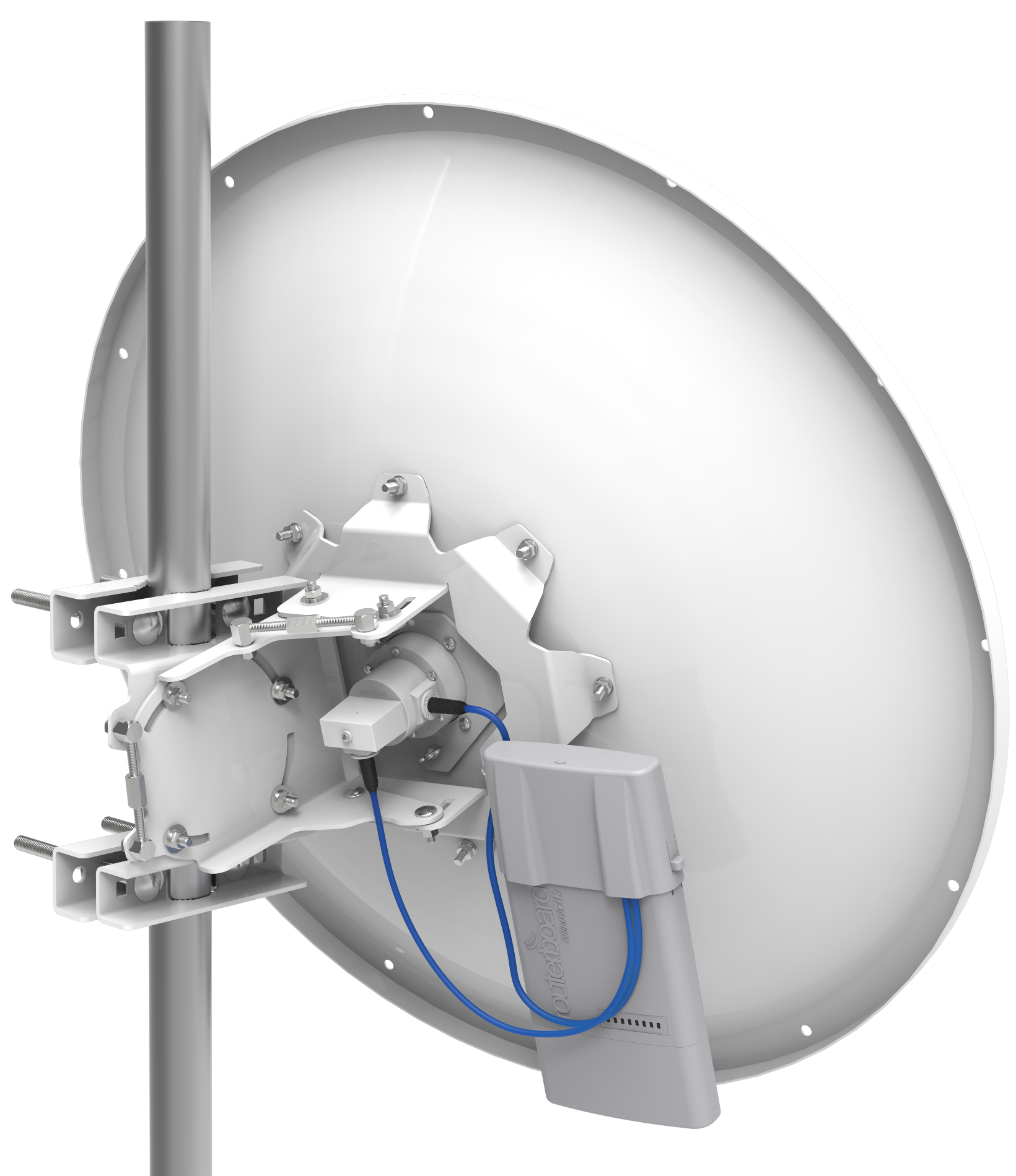 MIKROTIK  (mANT30 PA) Antena direccional 4.7 - 5.8 GHz, 30dBi de ganancia conector SMA Hembra. Con montaje de alineación de precisión