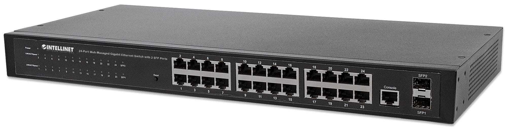 Intellinet 560917 switch Gestionado Gigabit Ethernet (10/100/1000) 1U Negro