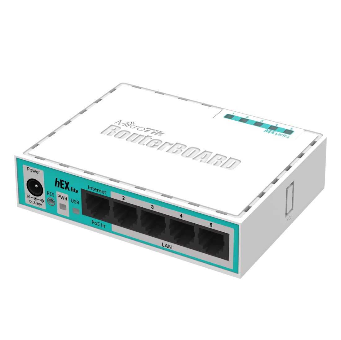 MIKROTIK  (hEX lite) RouterBoard, 5 Puertos Fast Ethernet