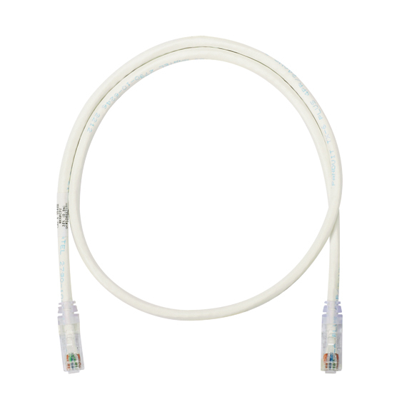 PANDUIT  Cable de parcheo UTP Categoría 6, con plug modular en cada extremo - 4.3 m. - Blanco mate