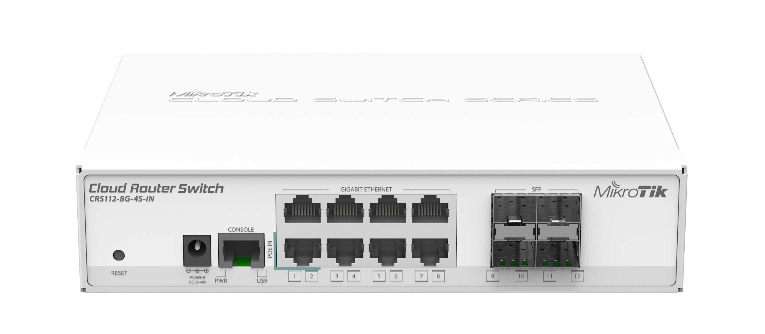 MIKROTIK  Cloud Switch Router 8 Puertos Gigabit Ethernet y 4 Puertos SFP, throughput 975 kpps