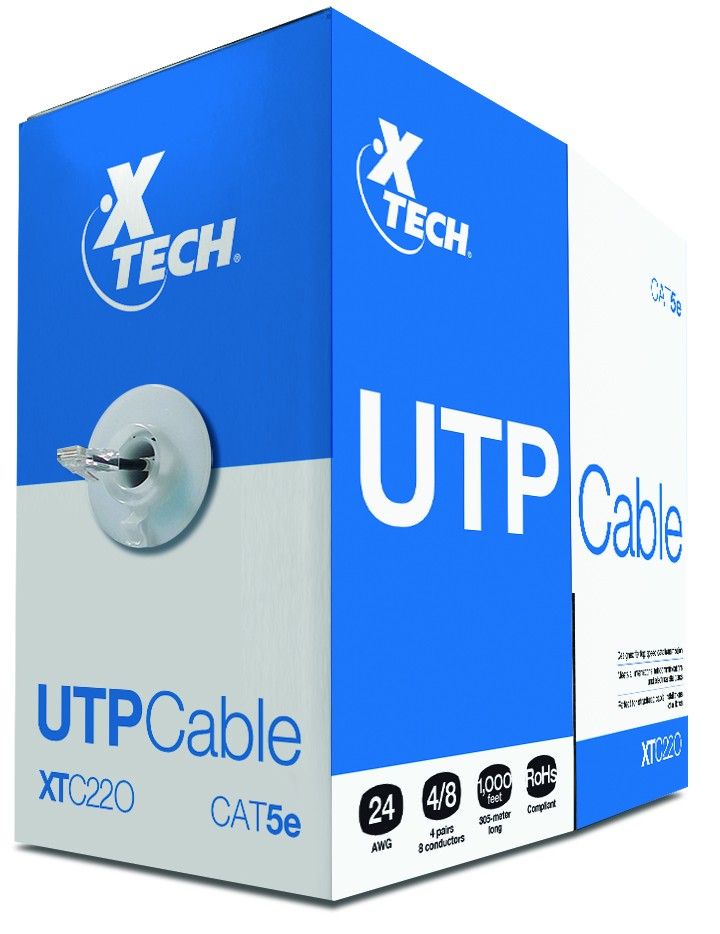 Xtech XTC-220 cable de red 305 m Cat5e U/UTP (UTP)
