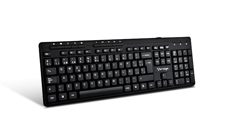 Vorago KMS-104 teclado QWERTY Español Negro