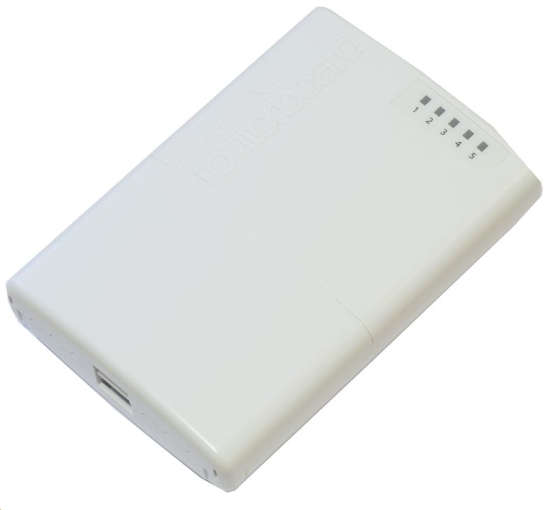 MIKROTIK  (PowerBox) RouterBoard, 5 Puertos Fast Ethernet con PoE Pasivo, para exterior