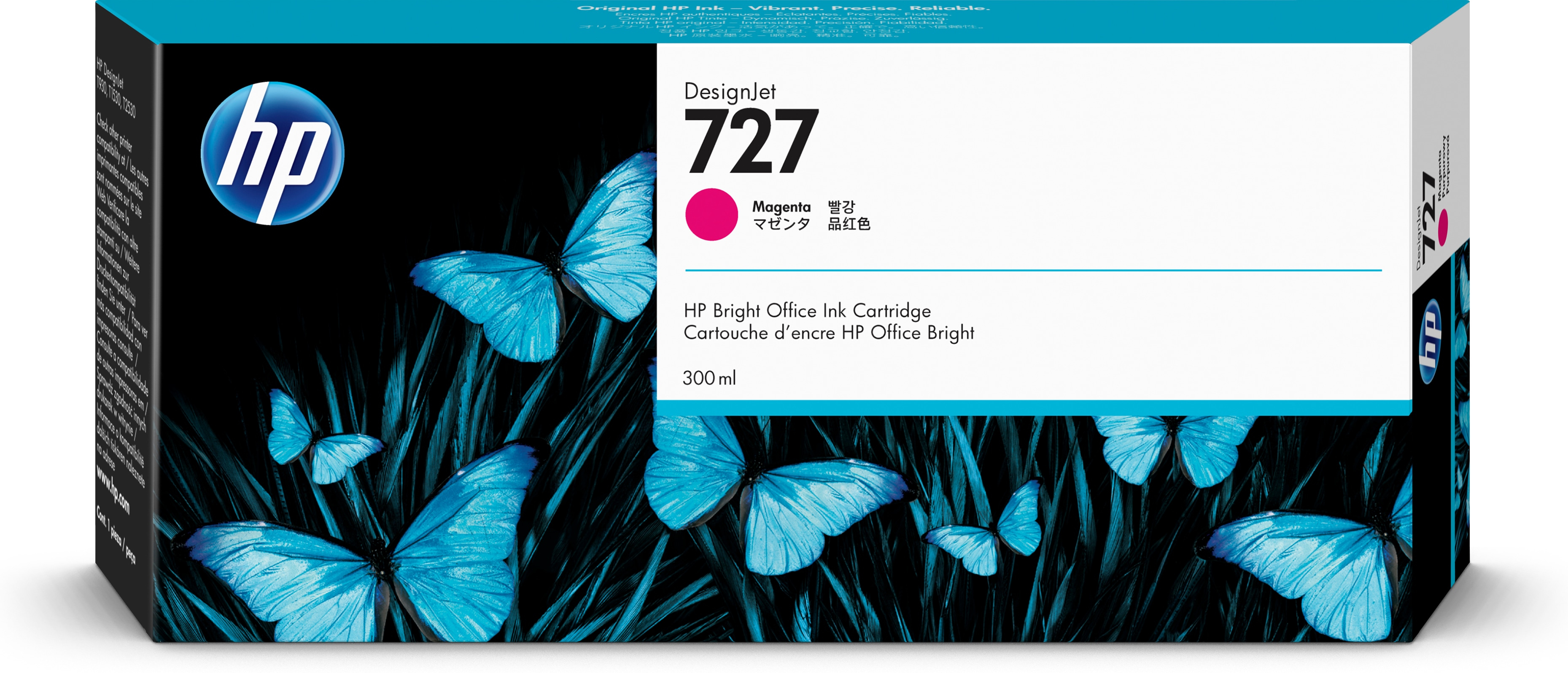 HP Cartucho de tinta DesignJet 727 magenta de 300 ml