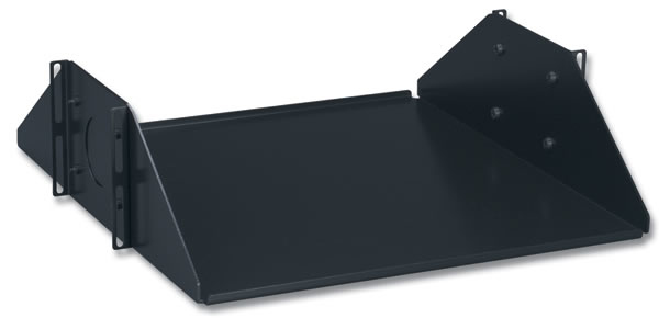 Siemon  Charola Doble Para Soportar Equipo en Racks de 432 mm de Profundidad, de 19in, 3UR, Color Negro