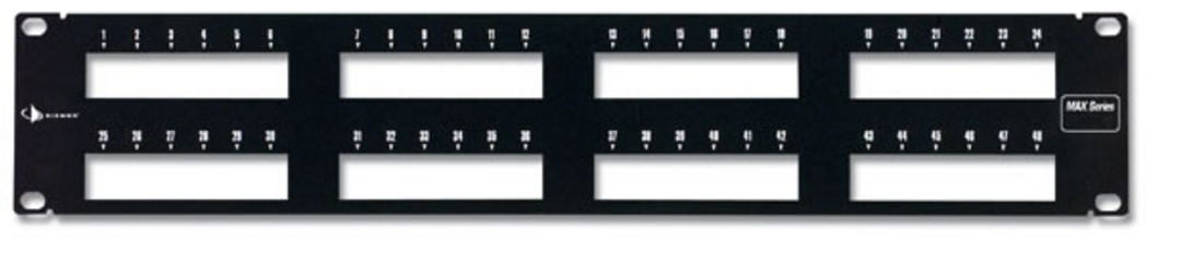 Siemon  Patch Panel MAX Modular (vacío), de 48 Puertos, Plano, 2UR