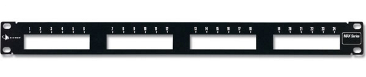 Siemon  Patch Panel MAX Modular (vacío), de 24 Puertos, Plano, 1UR
