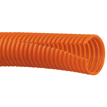 PANDUIT  Tubo Corrugado Abierto para Protección de Cables, .50 (12.7 mm) de Diámetro, 30.5 m de Largo, Color Naranja