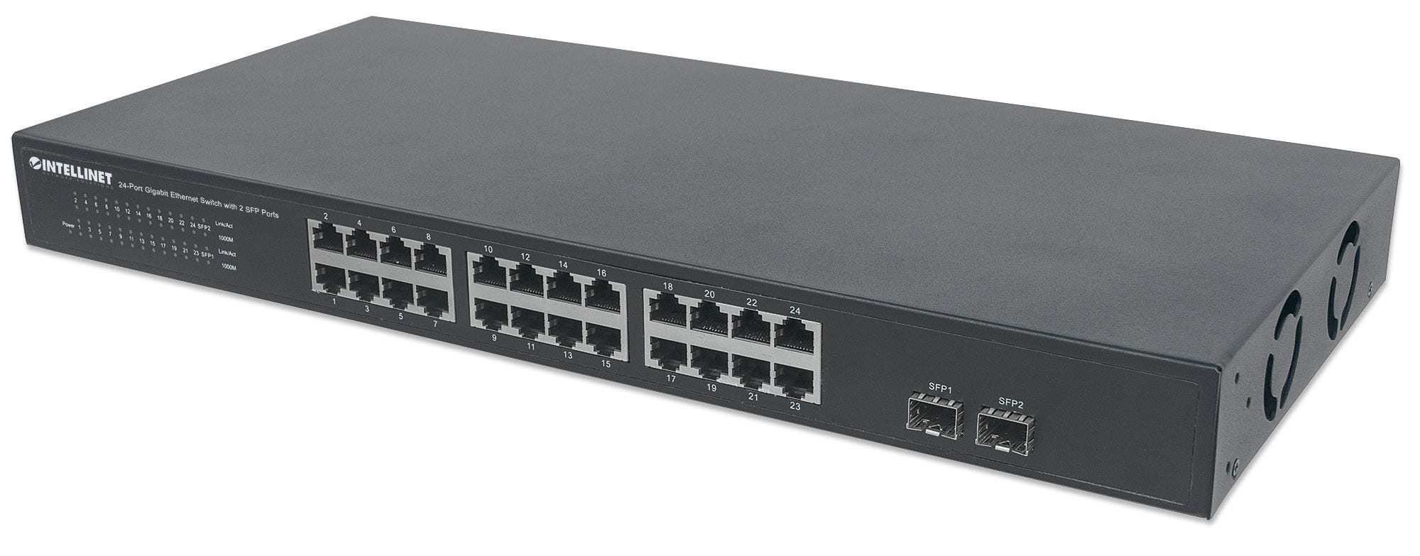 Intellinet 561044 switch No administrado L2 Gigabit Ethernet (10/100/1000) 1U Negro